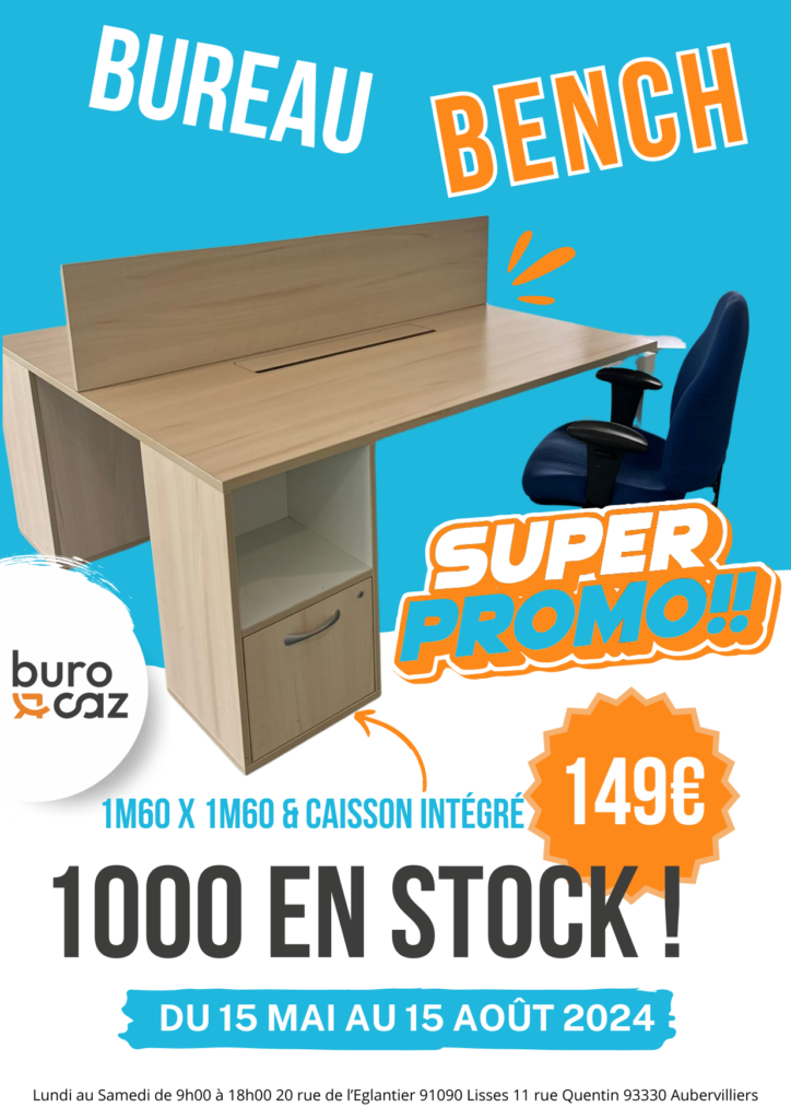 Promotion Bureau Bench Mobilier de bureau à prix réduit chez Burocaz